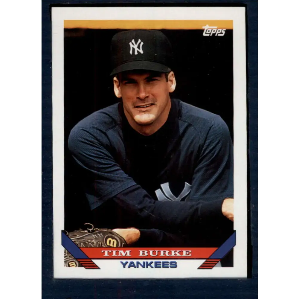 1993 Topps #249 Tim Burke NM-MT New York Yankees Baseball Card  Image 1