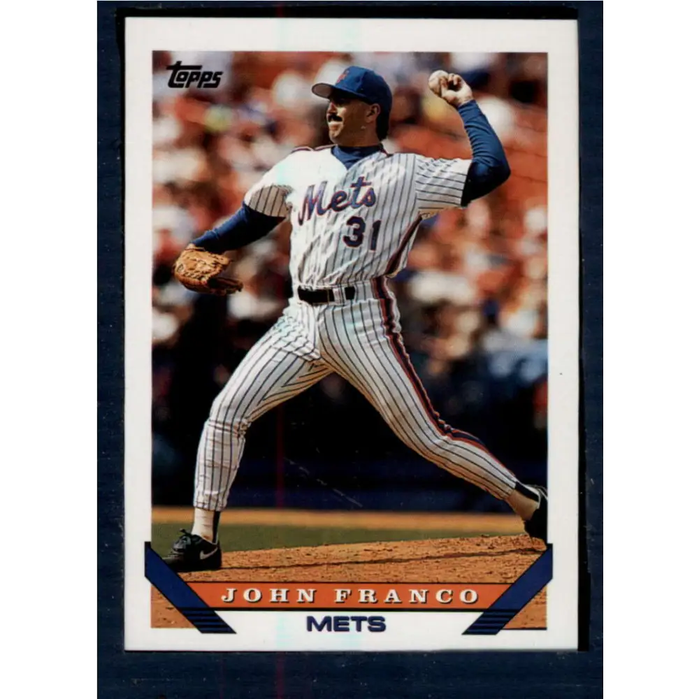 1993 Topps #25 John Franco NM-MT New York Mets Baseball Card  Image 1