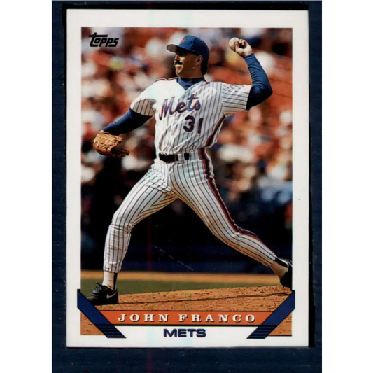 1993 Topps #25 John Franco NM-MT New York Mets Baseball Card  Image 1