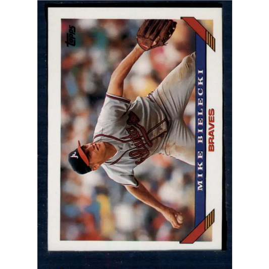 1993 Topps #251 Mike Bielecki NM-MT Atlanta Braves Baseball Card  Image 1