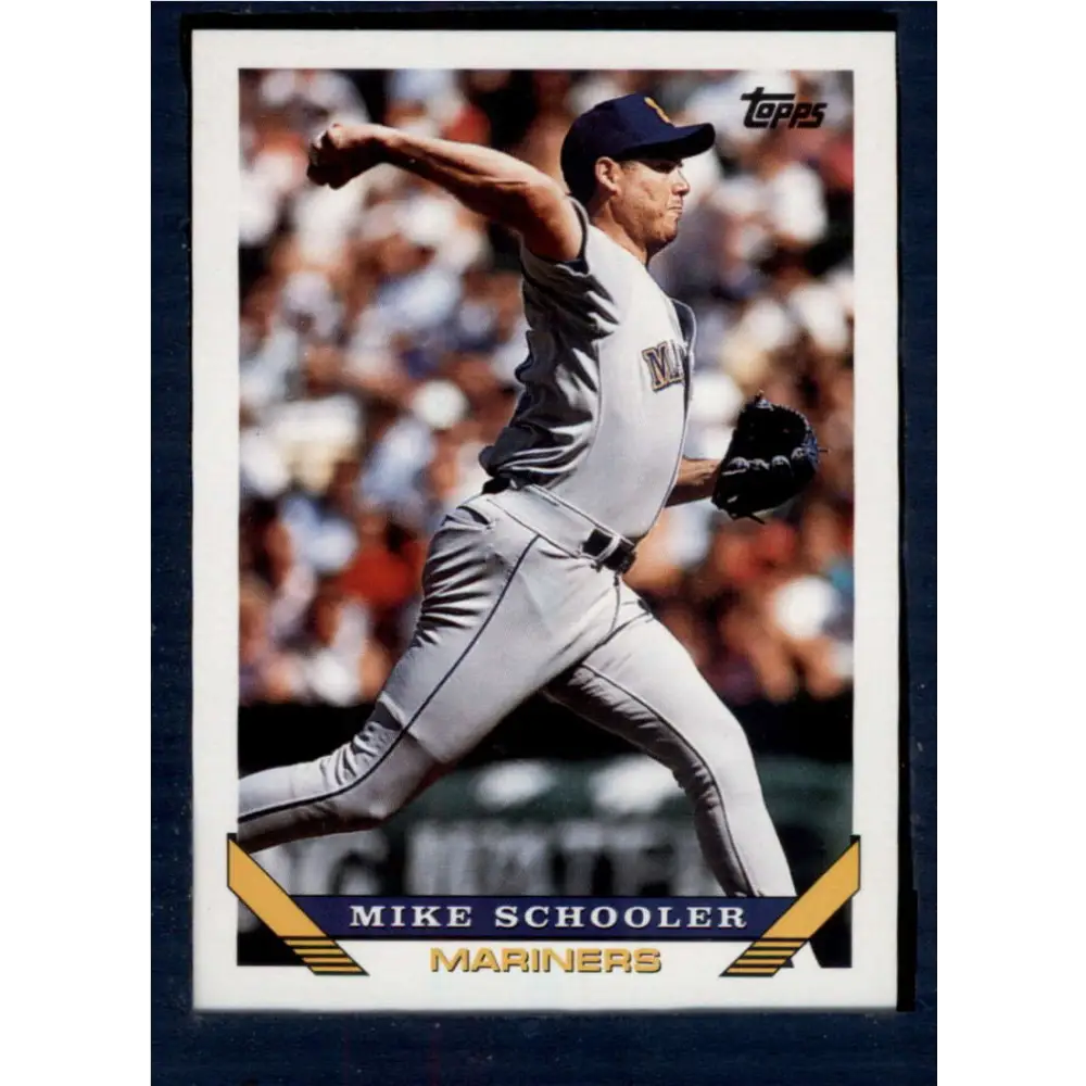 1993 Topps #258 Mike Schooler NM-MT Seattle Mariners Baseball Card  Image 1