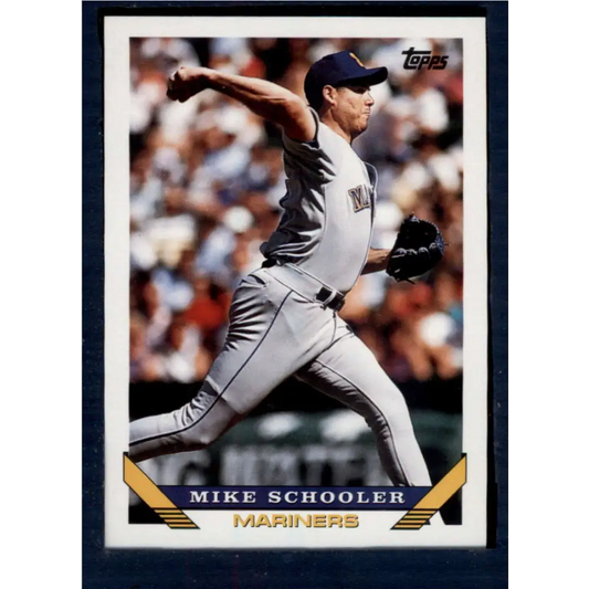 1993 Topps #258 Mike Schooler NM-MT Seattle Mariners Baseball Card  Image 1