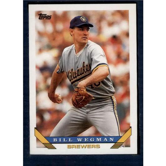 1993 Topps #261 Bill Wegman NM-MT Milwaukee Brewers Baseball Card  Image 1