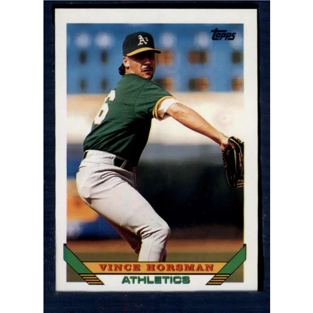 1993 Topps #263 Vince Horsman NM-MT Oakland Athletics Baseball Card  Image 1