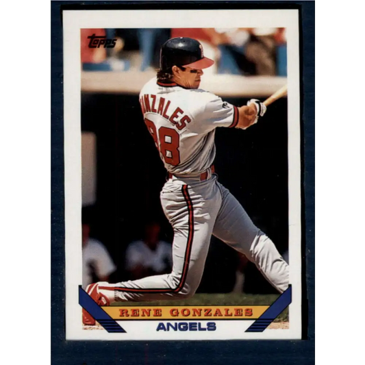 1993 Topps #266 Rene Gonzales NM-MT California Angels Baseball Card  Image 1