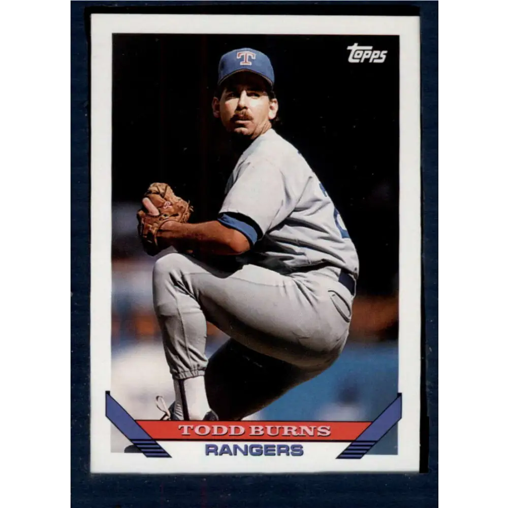 1993 Topps #279 Todd Burns NM-MT Texas Rangers Baseball Card  Image 1