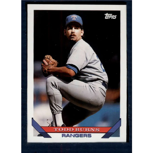 1993 Topps #279 Todd Burns NM-MT Texas Rangers Baseball Card  Image 1