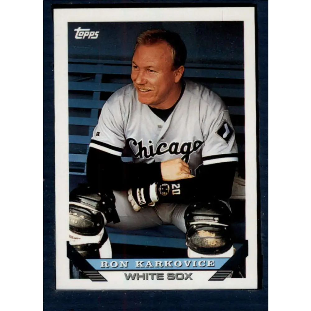 1993 Topps #286 Ron Karkovice NM-MT Chicago White Sox Baseball Card  Image 1