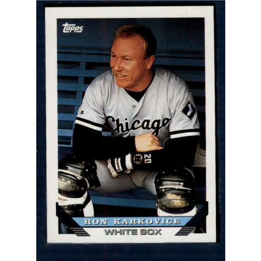 1993 Topps #286 Ron Karkovice NM-MT Chicago White Sox Baseball Card  Image 1