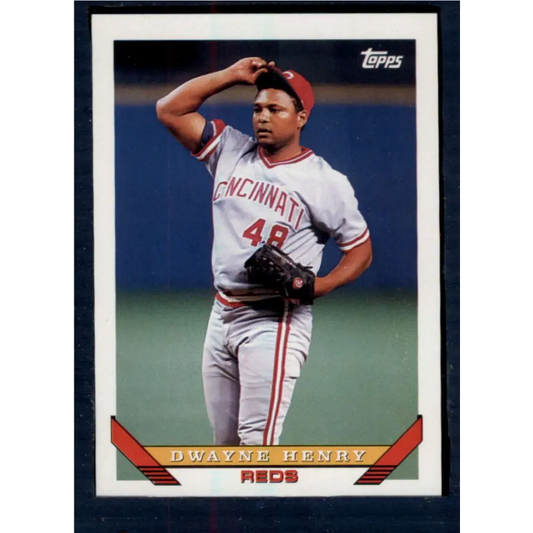 1993 Topps #29 Dwayne Henry NM-MT Cincinnati Reds Baseball Card  Image 1
