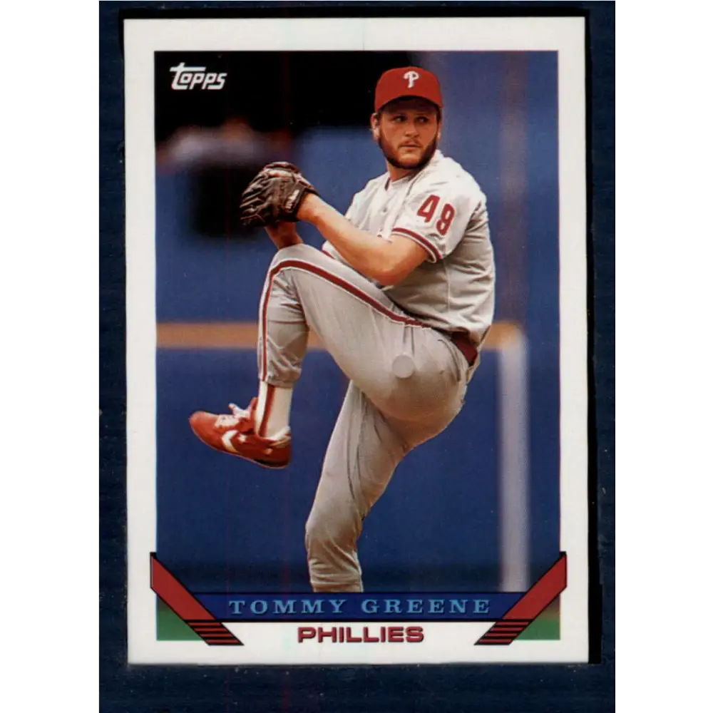 1993 Topps #291 Tommy Greene NM-MT Philadelphia Phillies Baseball Card  Image 1