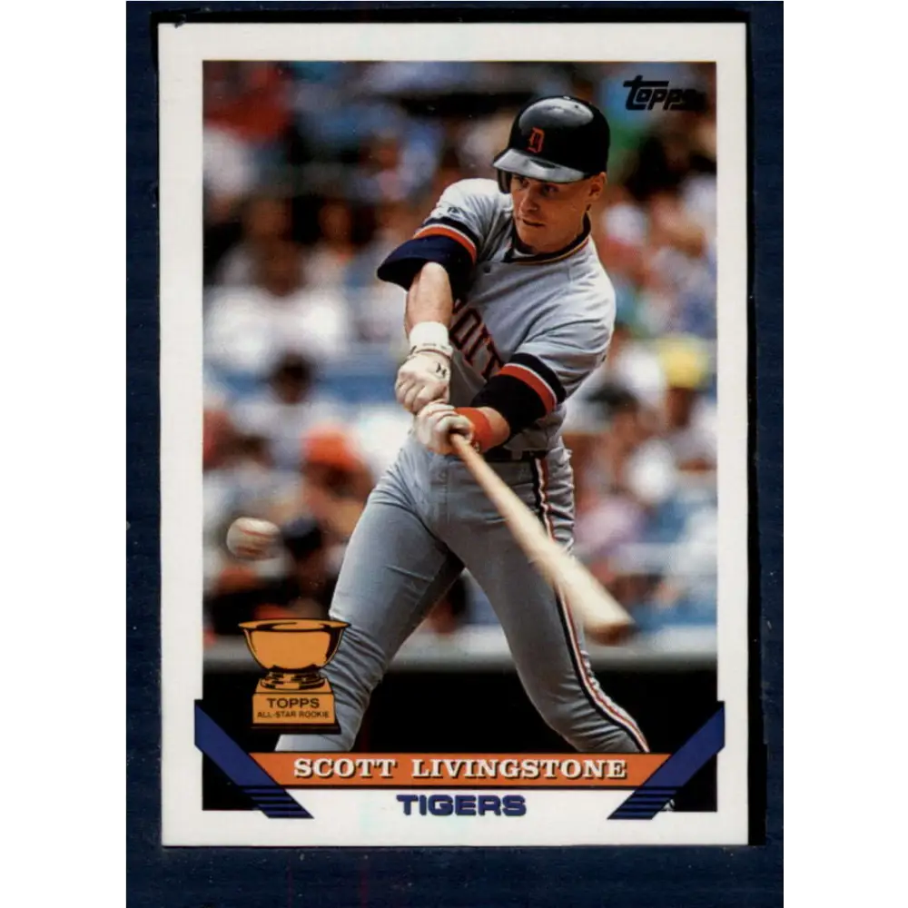 1993 Topps #298 Scott Livingstone NM-MT Detroit Tigers Baseball Card  Image 1
