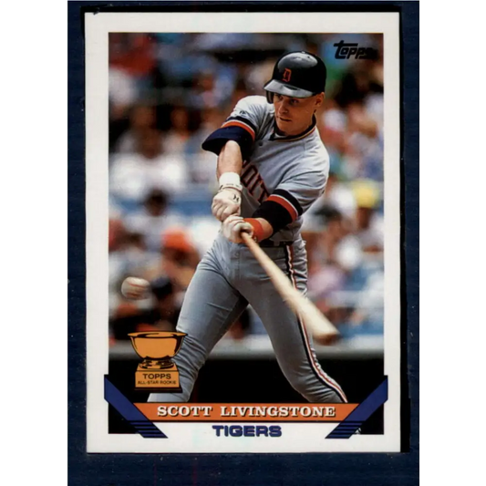 1993 Topps #298 Scott Livingstone NM-MT Detroit Tigers Baseball Card  Image 1
