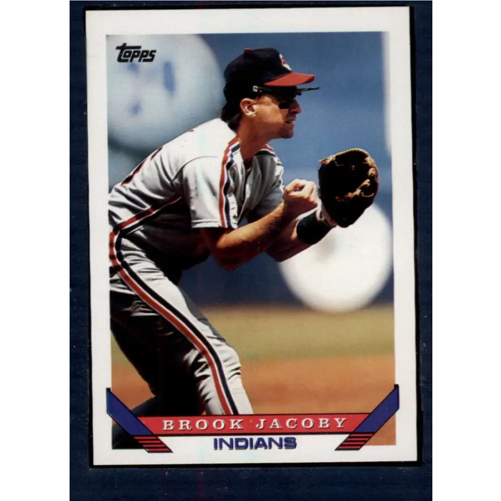1993 Topps #303 Brook Jacoby NM-MT Cleveland Indians Baseball Card  Image 1