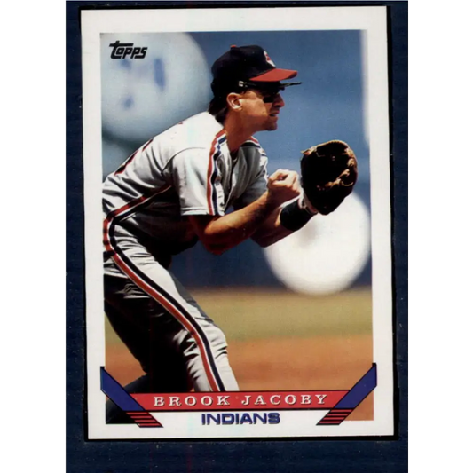 1993 Topps #303 Brook Jacoby NM-MT Cleveland Indians Baseball Card  Image 1