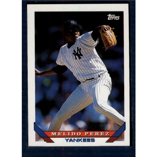 1993 Topps #304 Melido Perez NM-MT New York Yankees Baseball Card  Image 1
