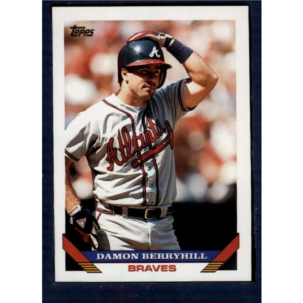 1993 Topps #306 Damon Berryhill NM-MT Atlanta Braves Baseball Card  Image 1