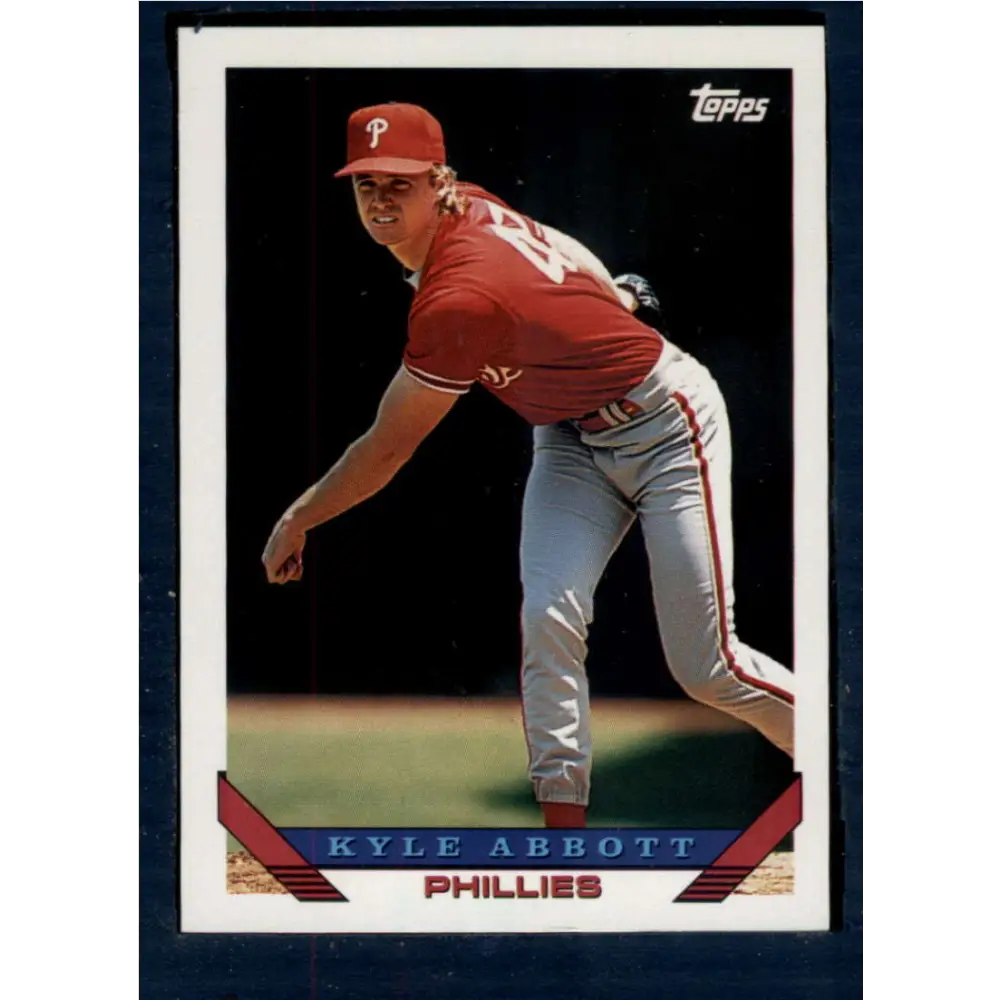 1993 Topps #317 Kyle Abbott NM-MT Philadelphia Phillies Baseball Card  Image 1