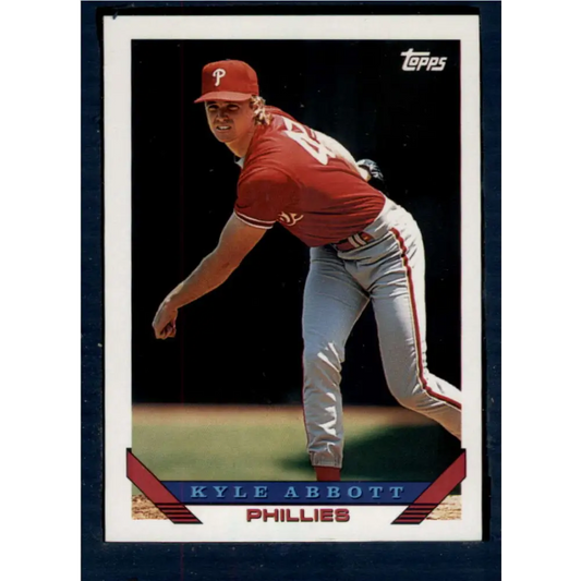 1993 Topps #317 Kyle Abbott NM-MT Philadelphia Phillies Baseball Card  Image 1