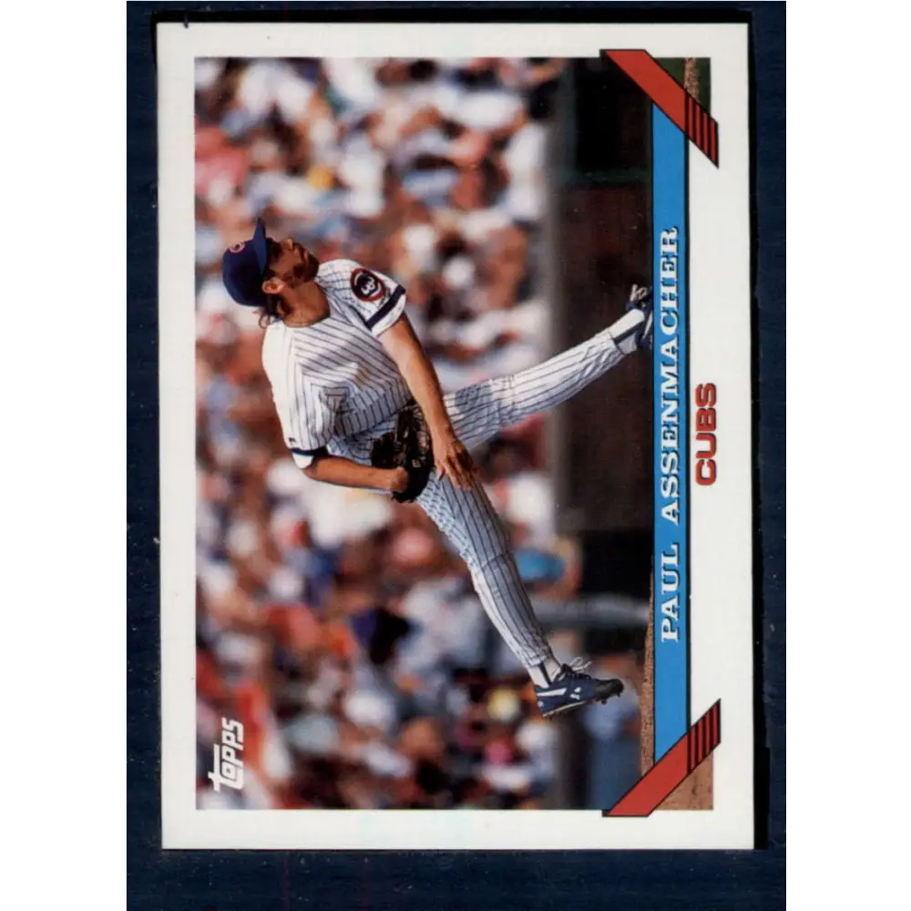 1993 Topps #319 Paul Assenmacher NM-MT Chicago Cubs Baseball Card  Image 1