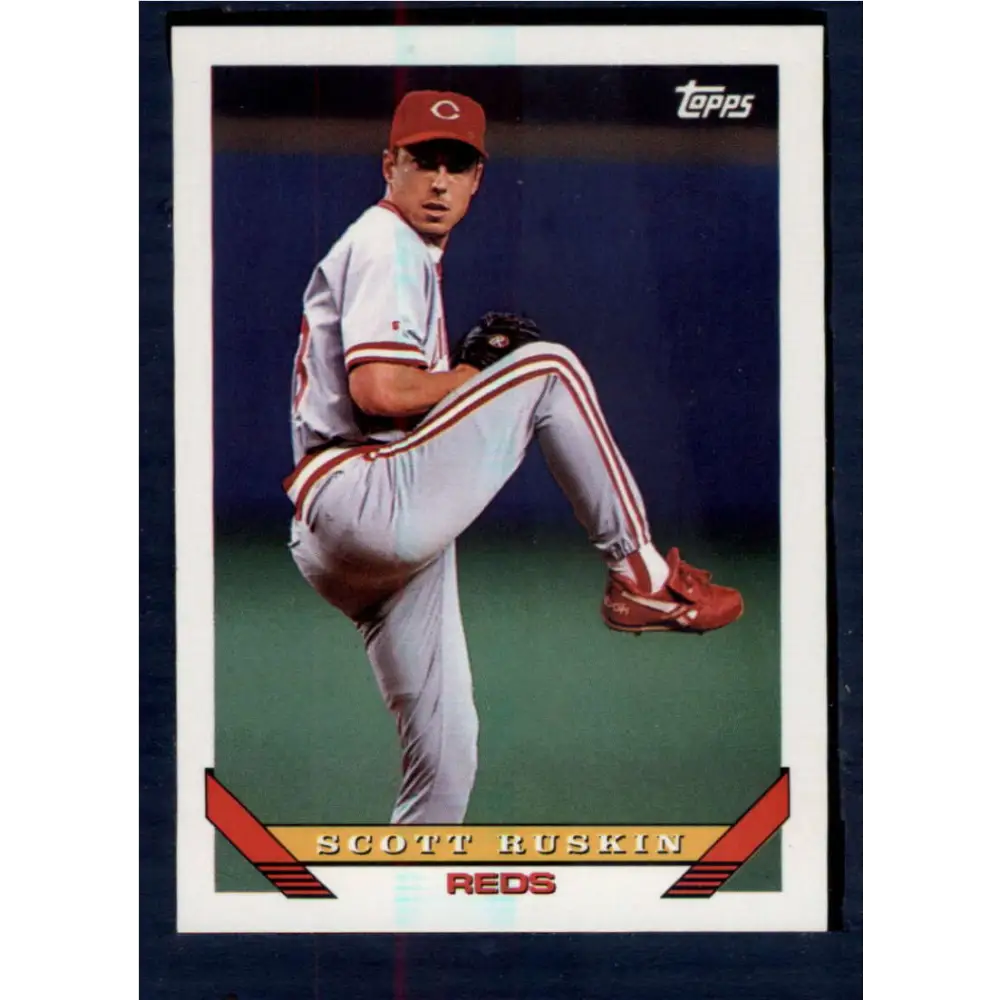 1993 Topps #328 Scott Ruskin NM-MT Cincinnati Reds Baseball Card  Image 1