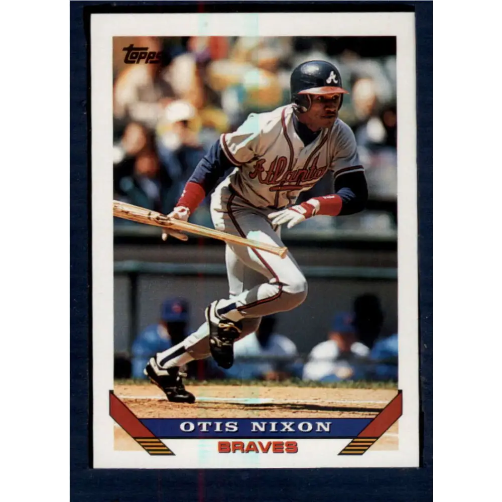 1993 Topps #333 Otis Nixon NM-MT Atlanta Braves Baseball Card  Image 1