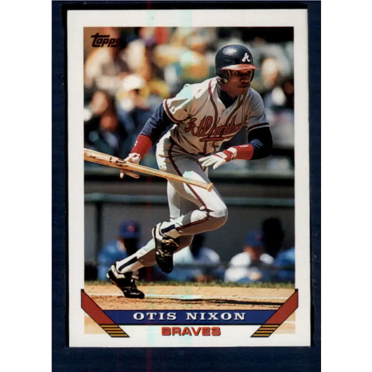 1993 Topps #333 Otis Nixon NM-MT Atlanta Braves Baseball Card  Image 1