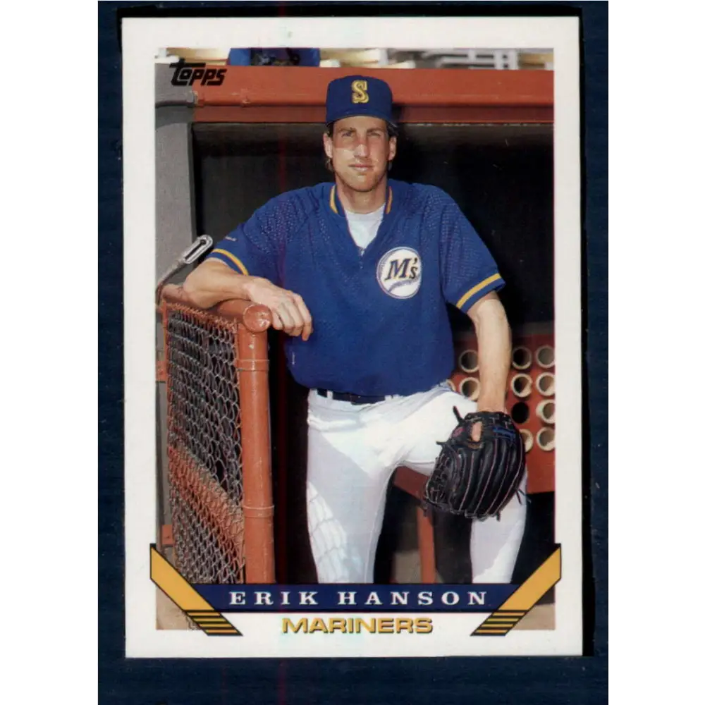 1993 Topps #342 Erik Hanson NM-MT Seattle Mariners Baseball Card  Image 1