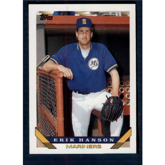 1993 Topps #342 Erik Hanson NM-MT Seattle Mariners Baseball Card  Image 1
