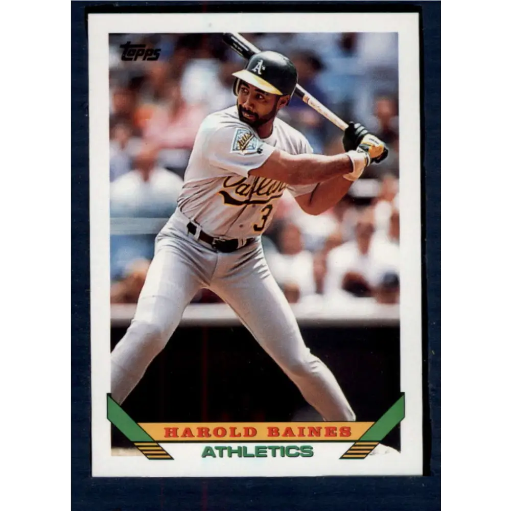 1993 Topps #345 Harold Baines NM-MT Oakland Athletics Baseball Card  Image 1