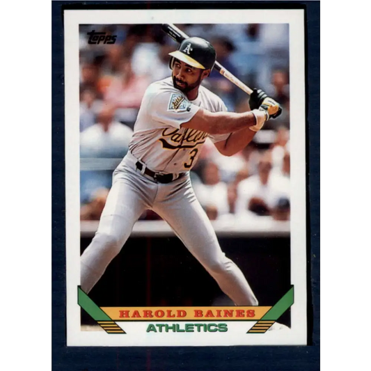 1993 Topps #345 Harold Baines NM-MT Oakland Athletics Baseball Card  Image 1