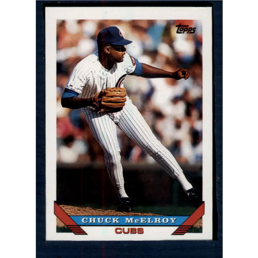 1993 Topps #346 Chuck McElroy NM-MT Chicago Cubs Baseball Card  Image 1