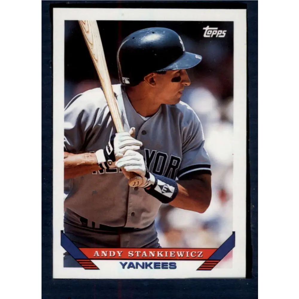 1993 Topps #348 Andy Stankiewicz NM-MT New York Yankees Baseball Card  Image 1