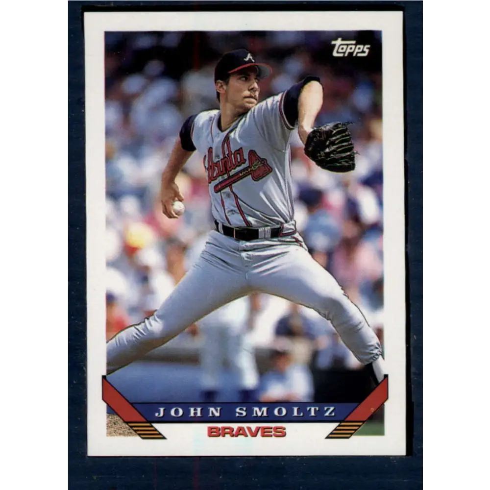 1993 Topps #35 John Smoltz NM-MT Atlanta Braves Baseball Card  Image 1