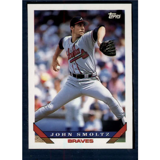 1993 Topps #35 John Smoltz NM-MT Atlanta Braves Baseball Card  Image 1