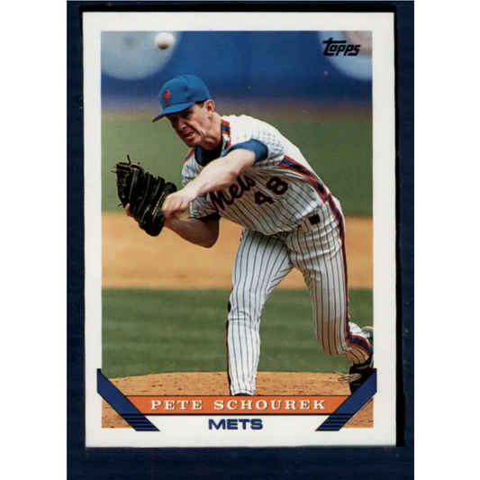 1993 Topps #352 Pete Schourek NM-MT New York Mets Baseball Card  Image 1