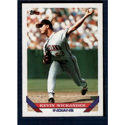 1993 Topps #358 Kevin Wickander NM-MT Cleveland Indians Baseball Card  Image 1