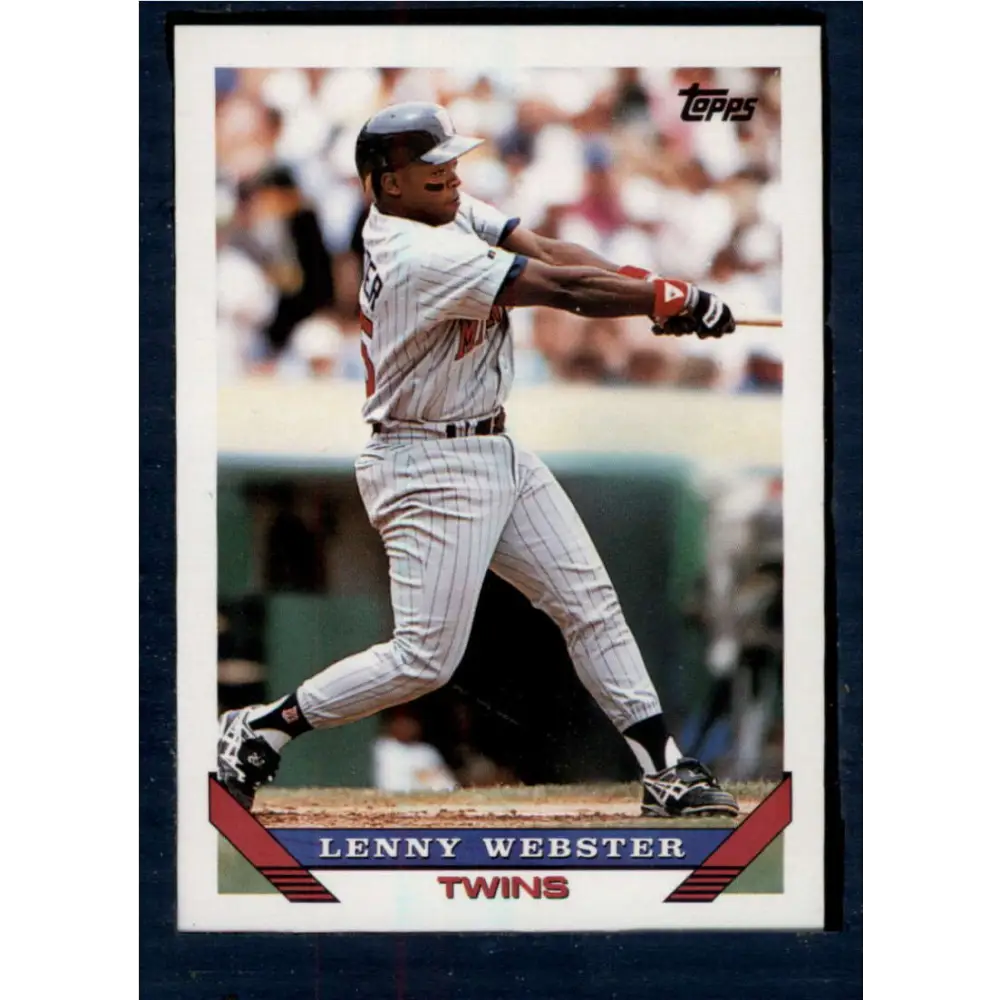 1993 Topps #37 Lenny Webster NM-MT Minnesota Twins Baseball Card  Image 1