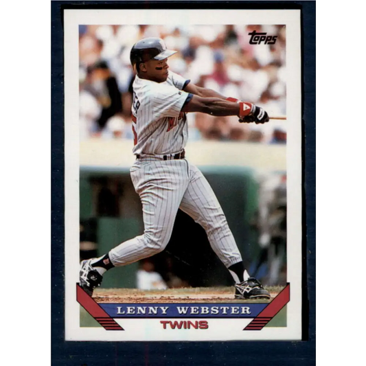 1993 Topps #37 Lenny Webster NM-MT Minnesota Twins Baseball Card  Image 1