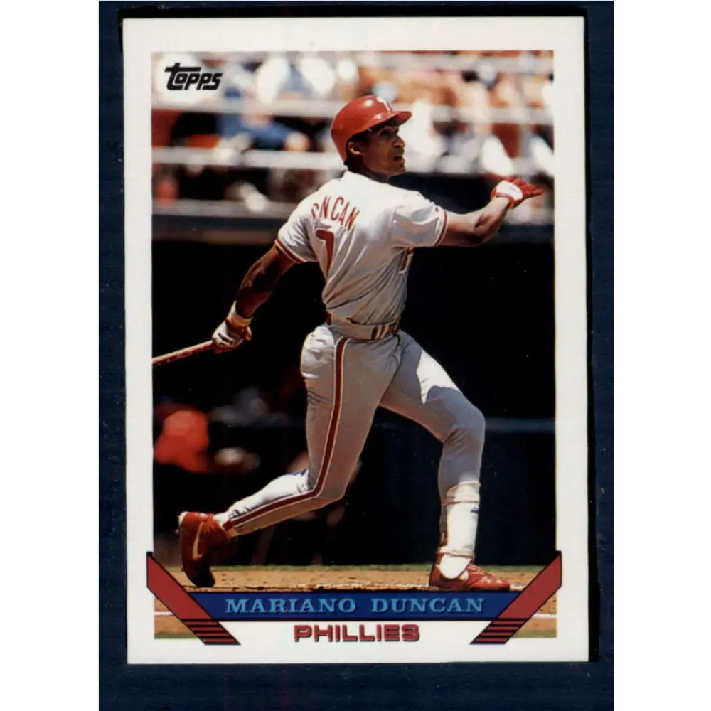 1993 Topps #371 Mariano Duncan NM-MT Philadelphia Phillies Baseball Card  Image 1