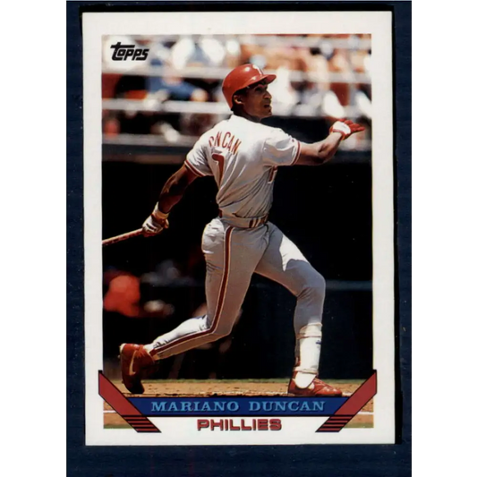 1993 Topps #371 Mariano Duncan NM-MT Philadelphia Phillies Baseball Card  Image 1