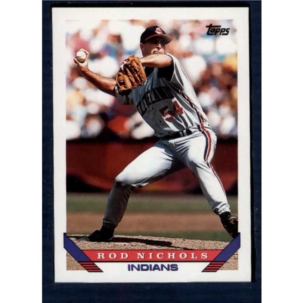 1993 Topps #372 Rod Nichols NM-MT Cleveland Indians Baseball Card  Image 1