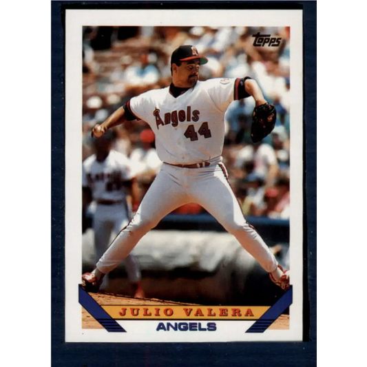1993 Topps #374 Julio Valera NM-MT California Angels Baseball Card  Image 1