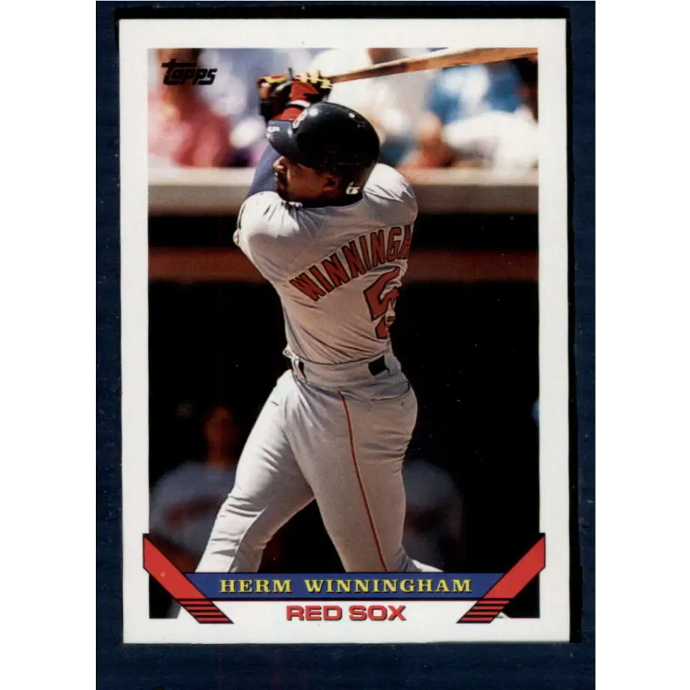 1993 Topps #377 Herm Winningham NM-MT Boston Red Sox Baseball Card  Image 1