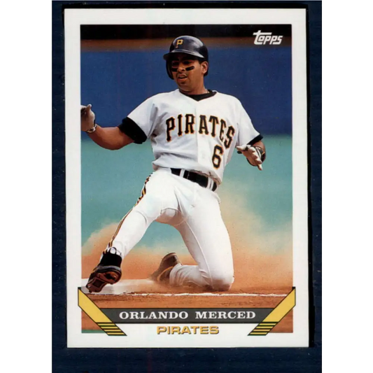 1993 Topps #378 Orlando Merced NM-MT Pittsburgh Pirates Baseball Card  Image 1