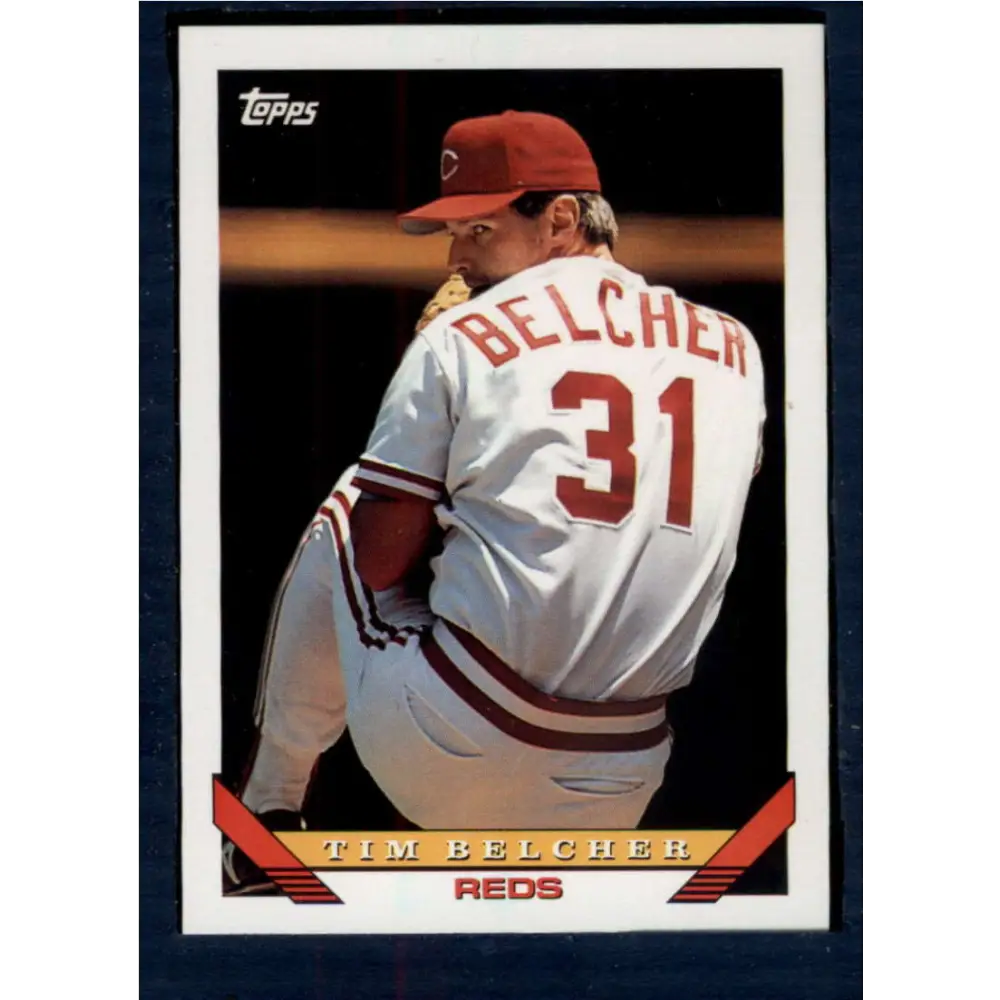 1993 Topps #382 Tim Belcher NM-MT Cincinnati Reds Baseball Card  Image 1