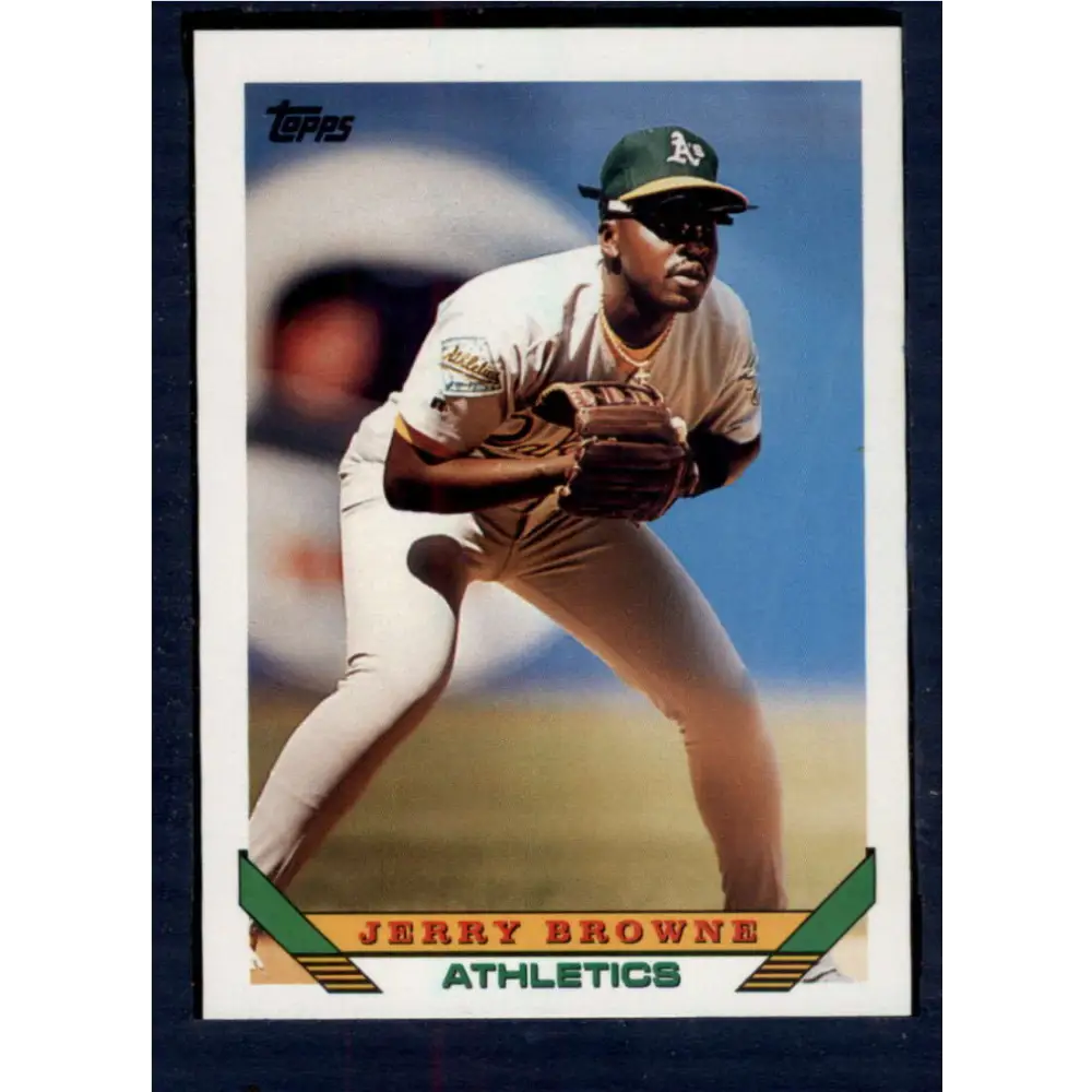 1993 Topps #383 Jerry Browne NM-MT Oakland Athletics Baseball Card  Image 1