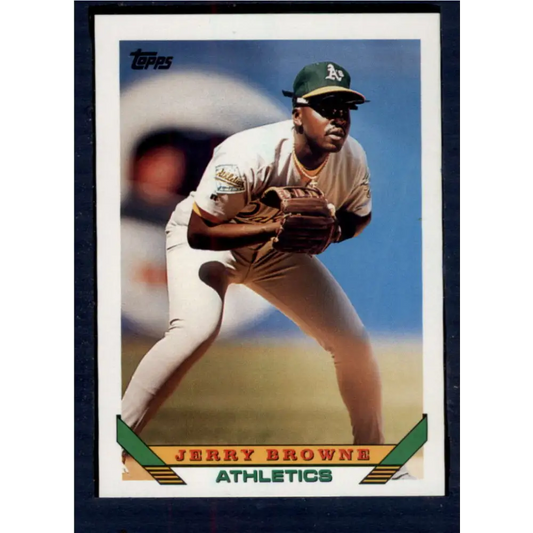 1993 Topps #383 Jerry Browne NM-MT Oakland Athletics Baseball Card  Image 1