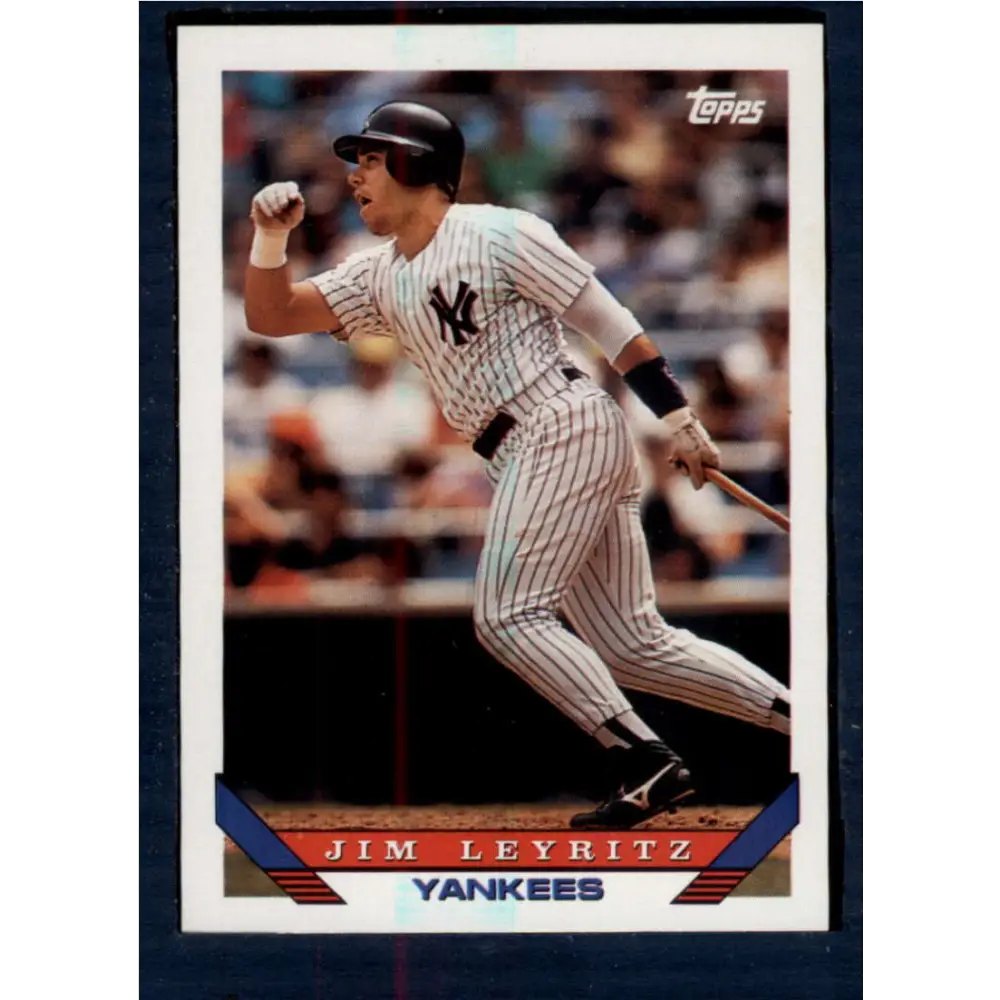 1993 Topps #385 Jim Leyritz NM-MT New York Yankees Baseball Card  Image 1