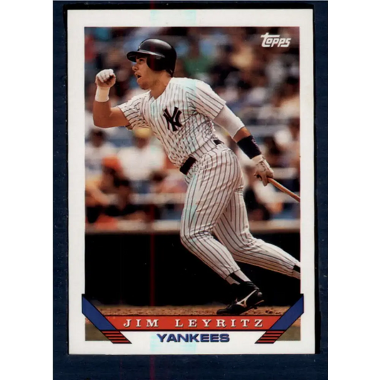 1993 Topps #385 Jim Leyritz NM-MT New York Yankees Baseball Card  Image 1